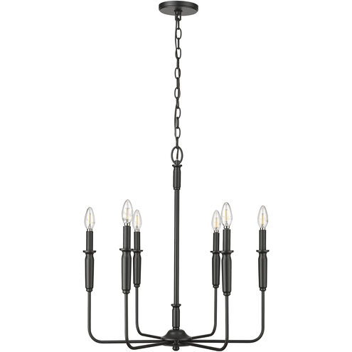 Savanne 6 Light 24.1 inch Matte Black Chandelier Ceiling Light